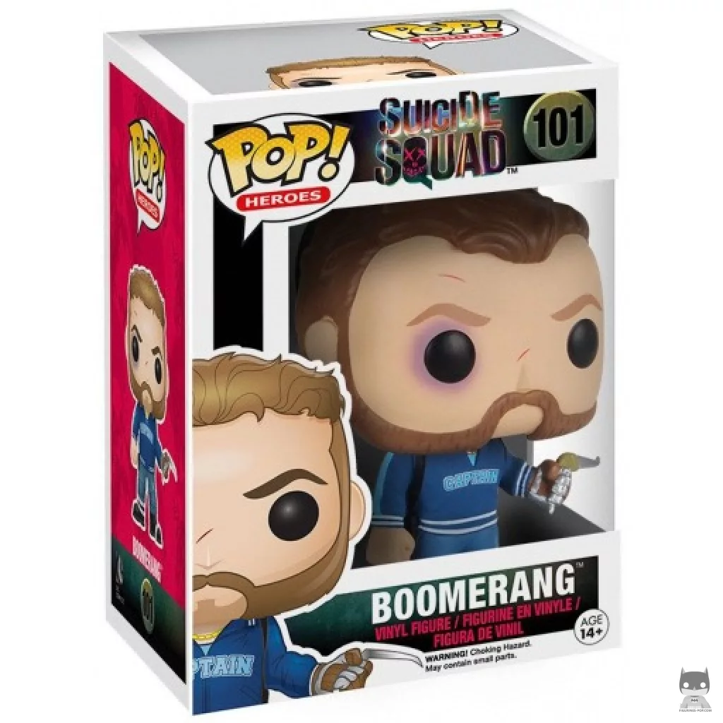 Captain Boomerang Funko Pop! figure in its box
