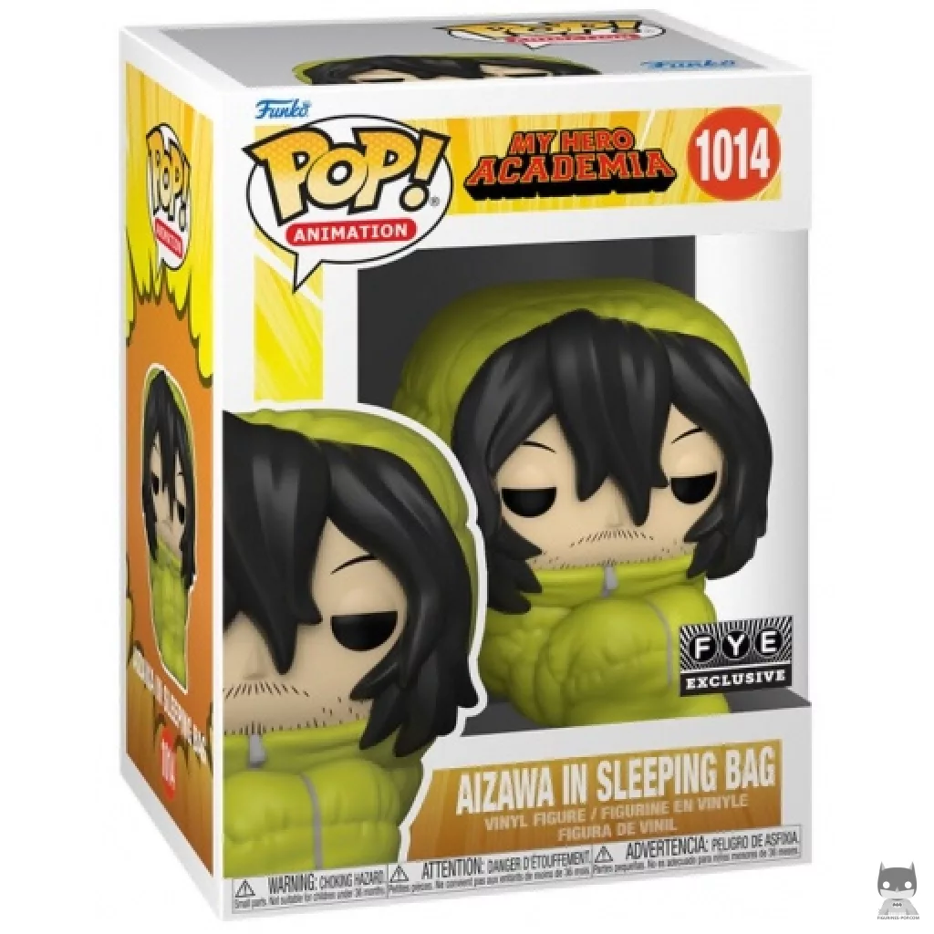 Aizawa in Sleeping Bag Funko Pop! figure in its box