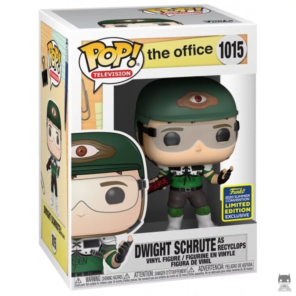 Dwight Schrute as Recyclops Funko Pop! figure in its box