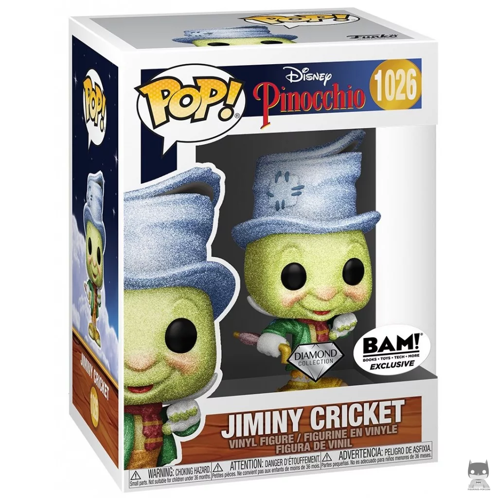 Jiminy Cricket (Diamond Glitter) Funko Pop! figure in its box