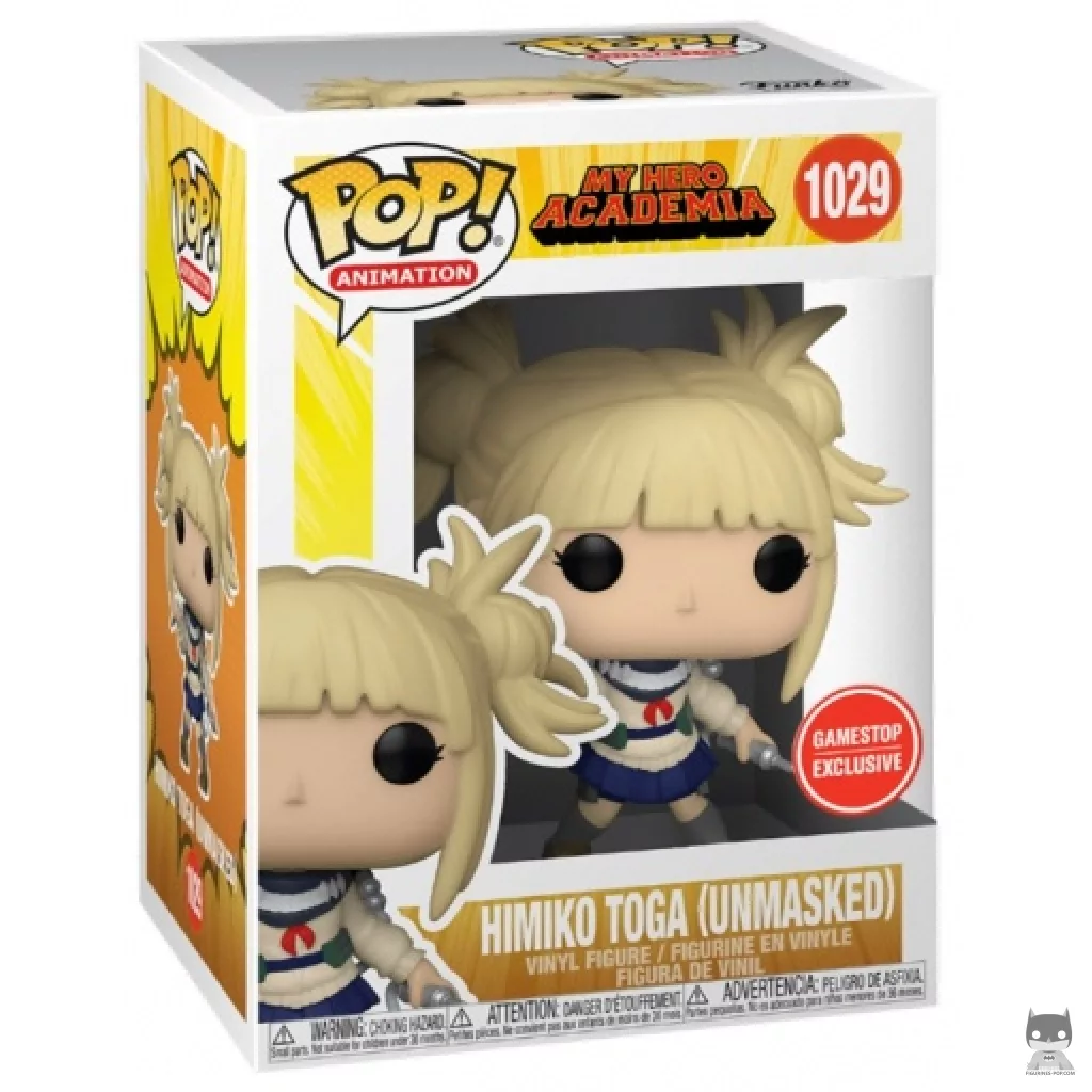 Himiko Toga Unmasked Funko Pop! figure in its box