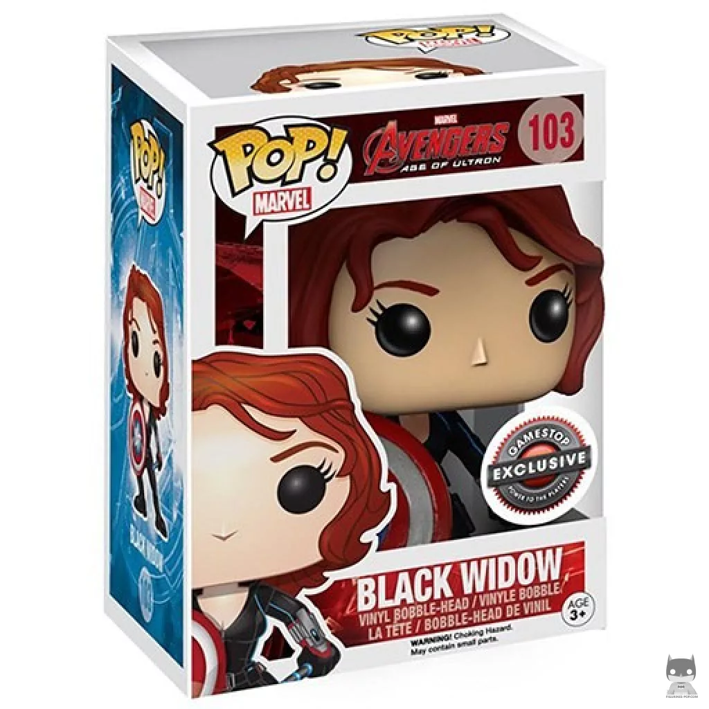 Black Widow (with Shield) Funko Pop! figure in its box