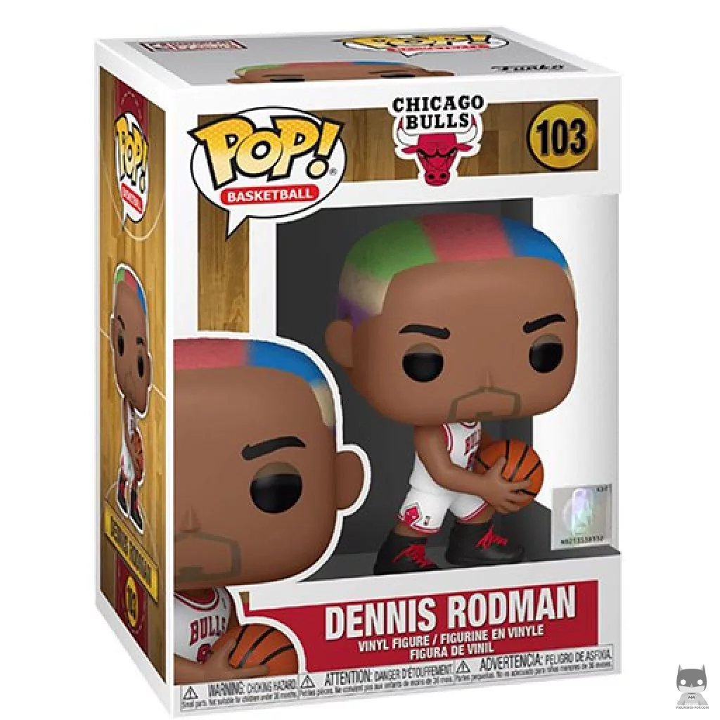 Dennis Rodman Funko Pop! figure in its box