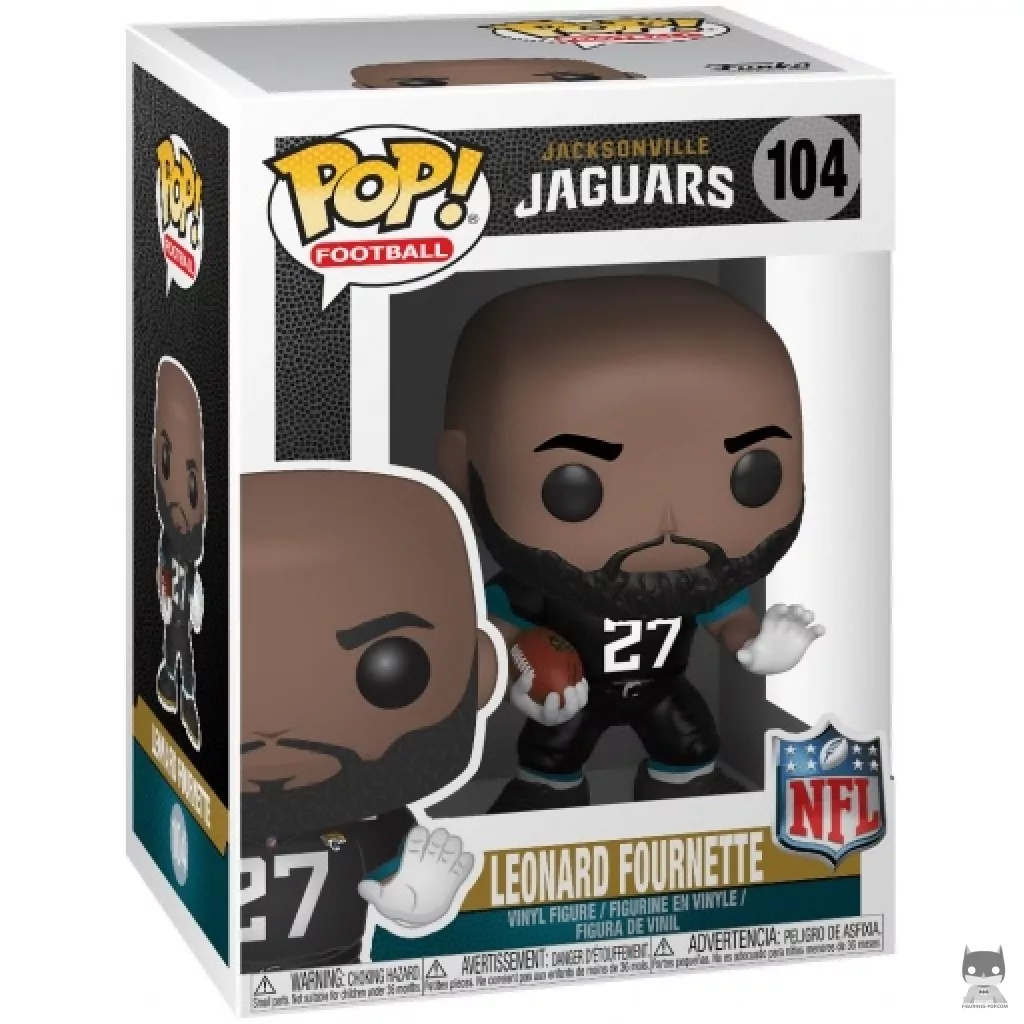 Leonard Fournette Funko Pop! figure in its box
