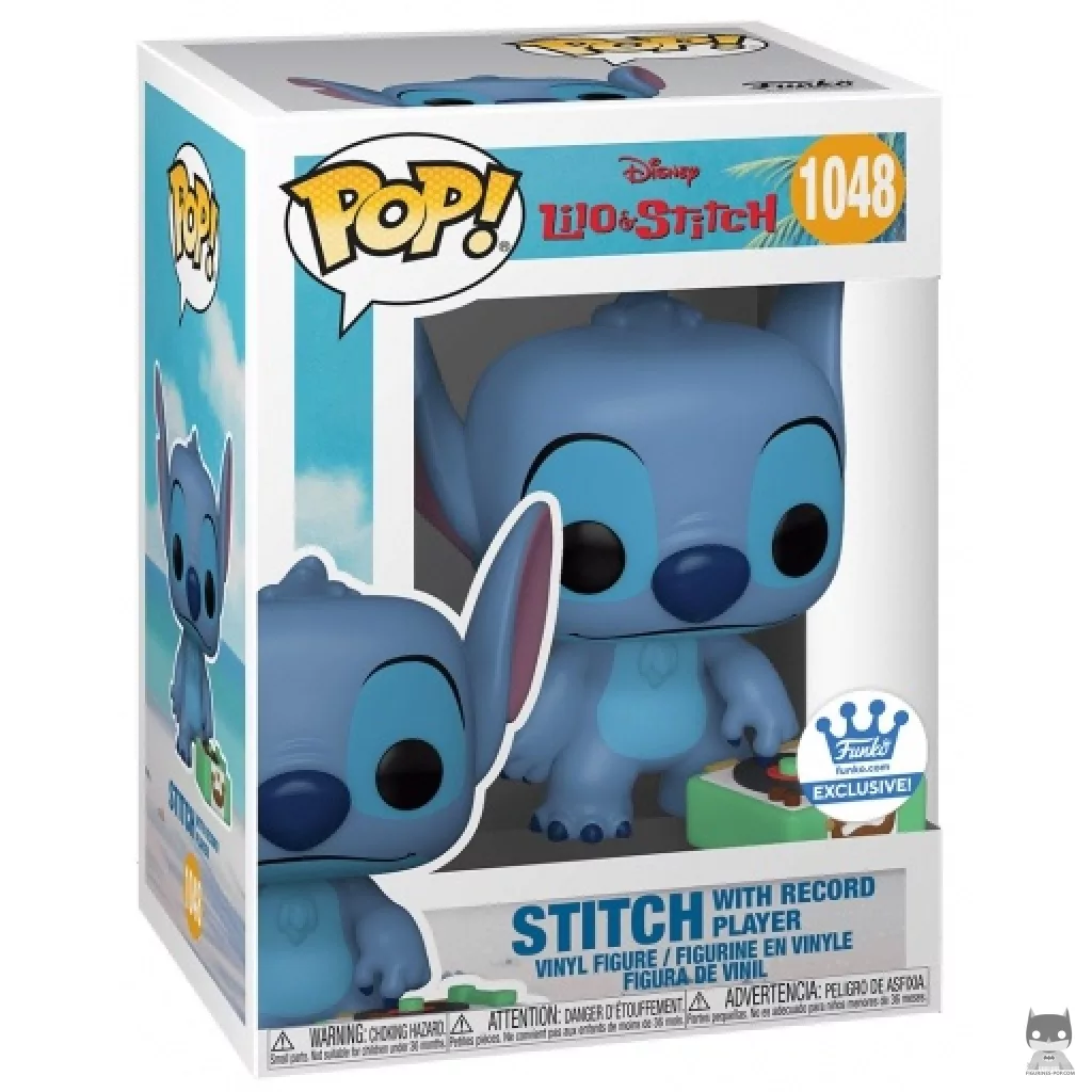 Stitch with Record Player (Chase) Funko Pop! figure in its box