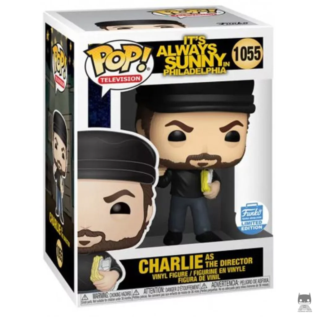 Charlie as the Director Funko Pop! figure in its box