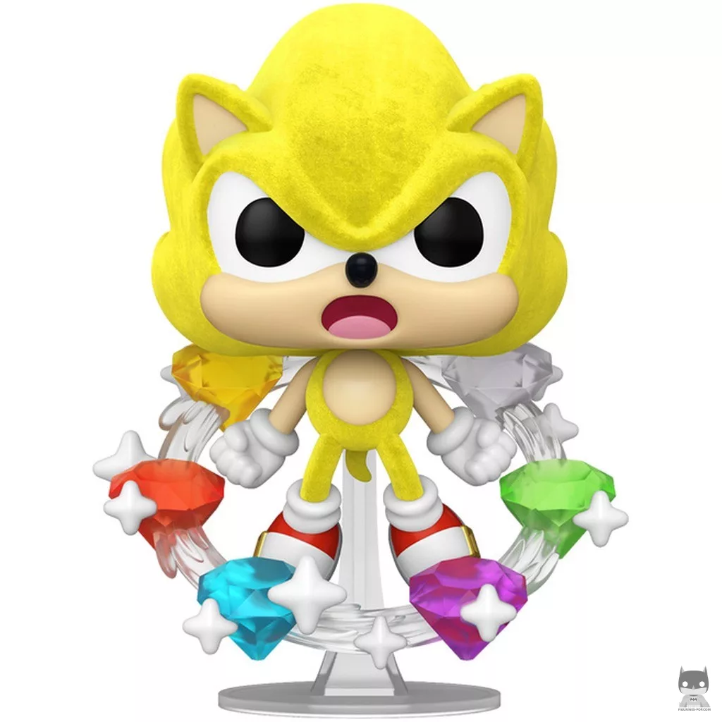 Super Sonic with Emeralds (Flocked) Funko Pop! figure (Sonic The Hedgehog)