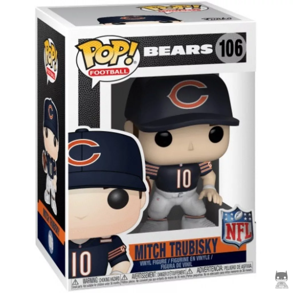 Mitch Trubisky Funko Pop! figure in its box
