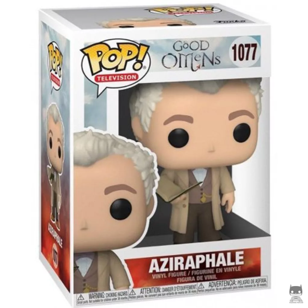 Aziraphale Funko Pop! figure in its box