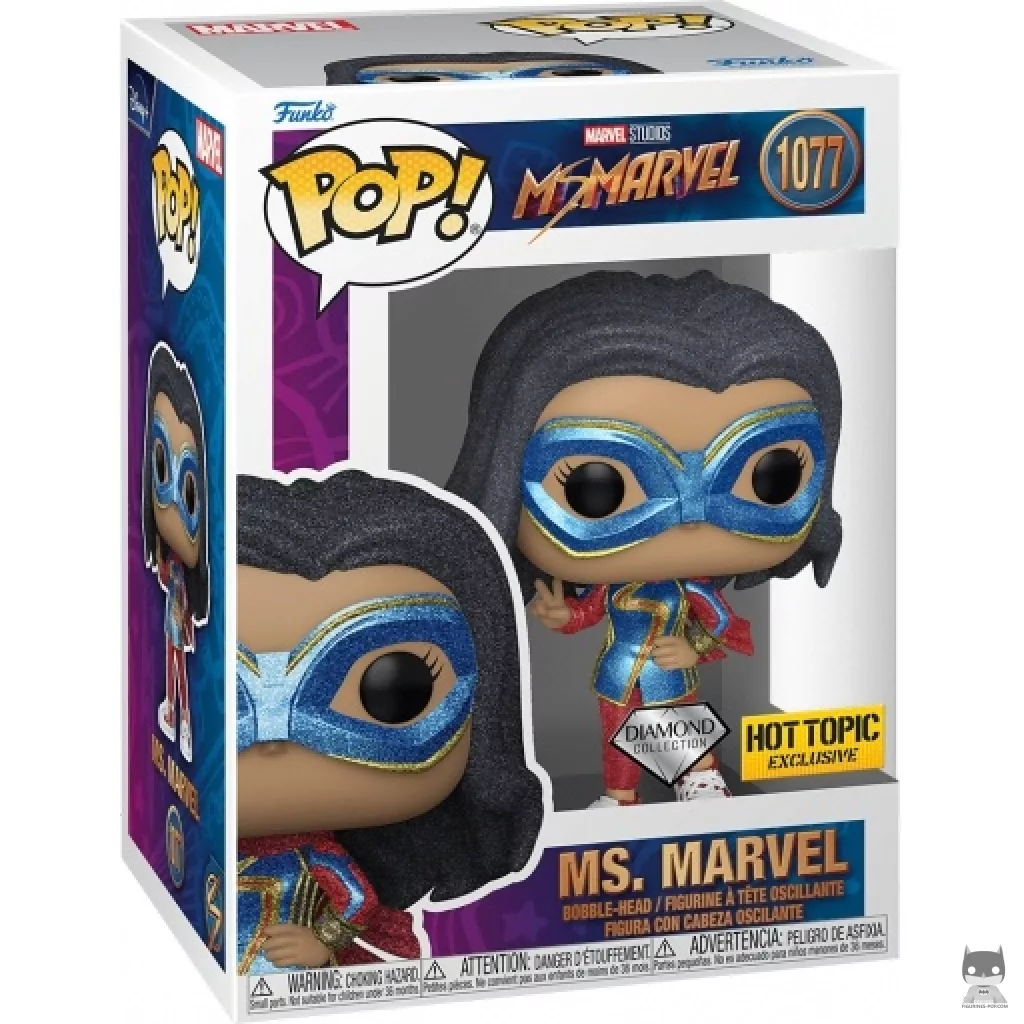 Ms. Marvel (Diamond Glitter) Funko Pop! figure in its box