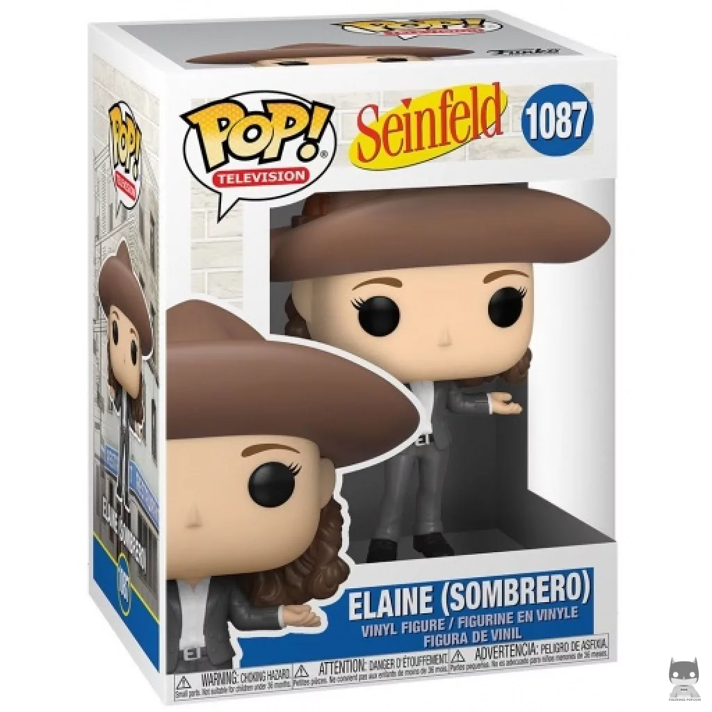 Elaine with sombrero Funko Pop! figure in its box