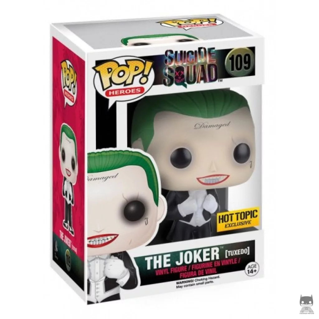 The Joker in Tuxedo Funko Pop! figure in its box