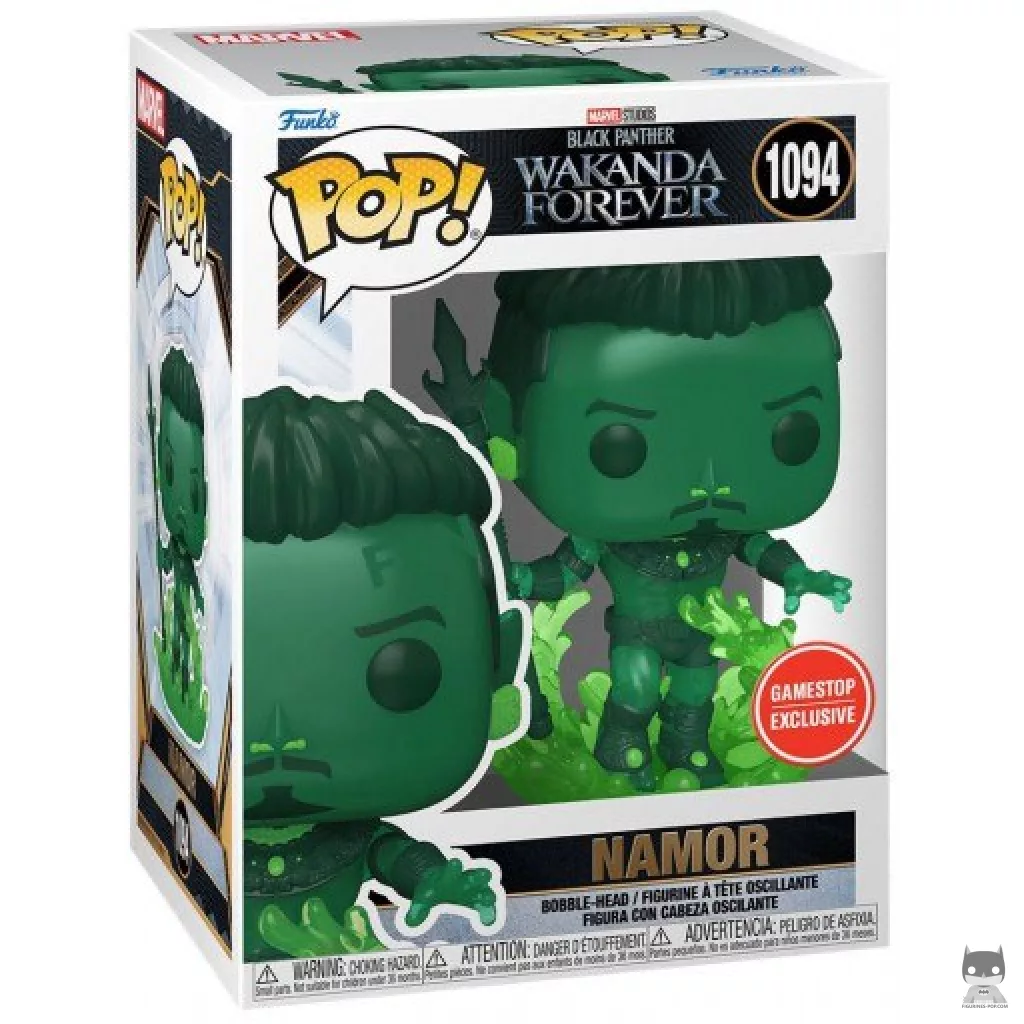 Namor (Metallic Green) Funko Pop! figure in its box