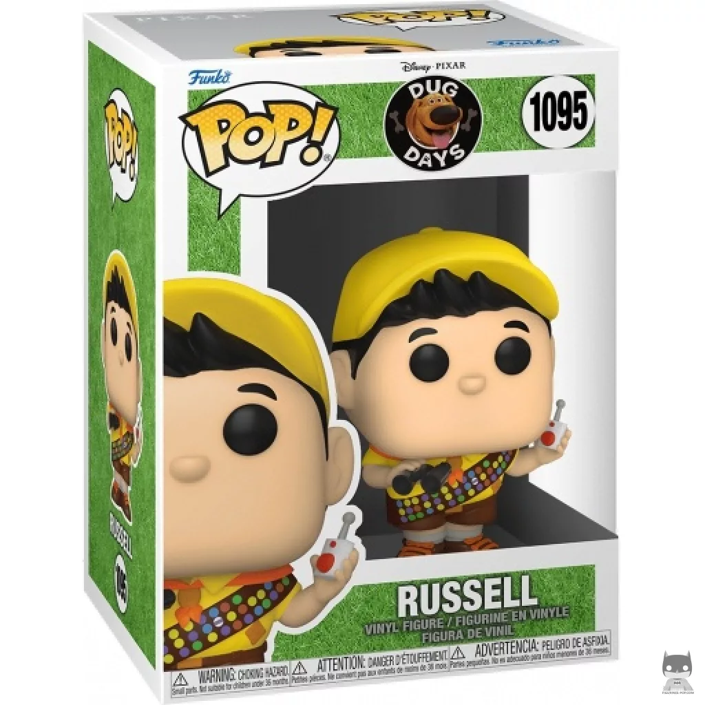 Russell Funko Pop! figure in its box