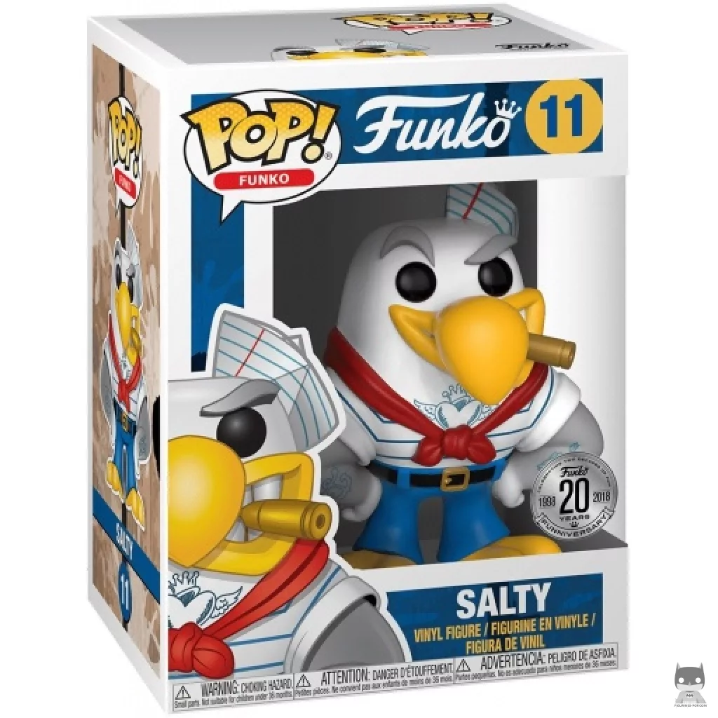 Salty Funko Pop! figure in its box