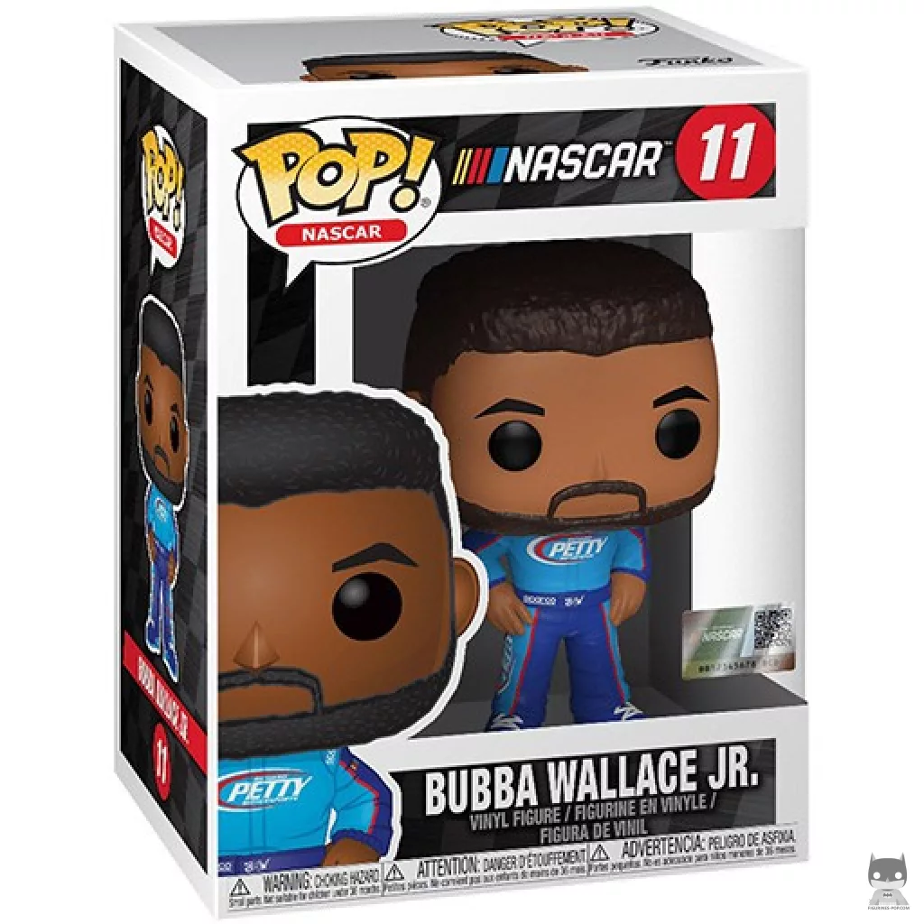 Bubba Wallace JR. Funko Pop! figure in its box