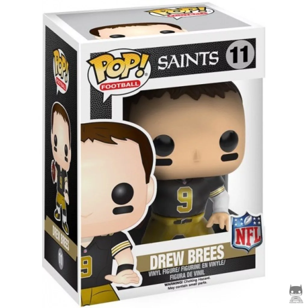 Drew Brees (Throwback Jersey) Funko Pop! figure in its box