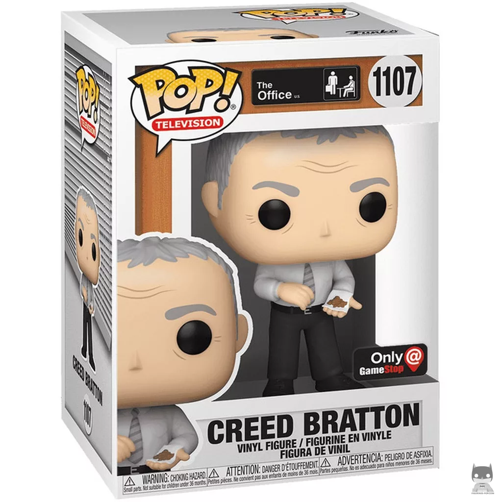 Creed Bratton with Mungo Funko Pop! figure in its box