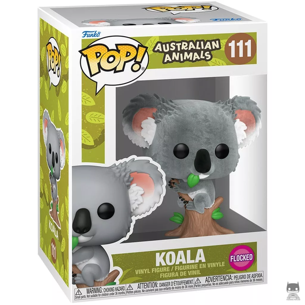 Koala (Flocked) Funko Pop! figure in its box