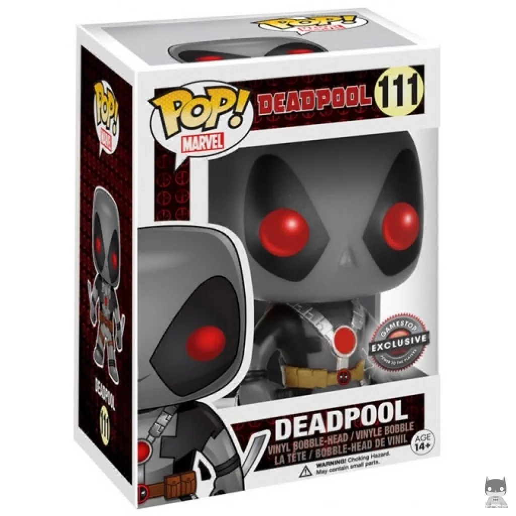 Deadpool with Swords (Grey) Funko Pop! figure in its box