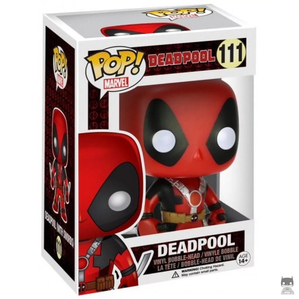 Deadpool with Swords Funko Pop! figure in its box