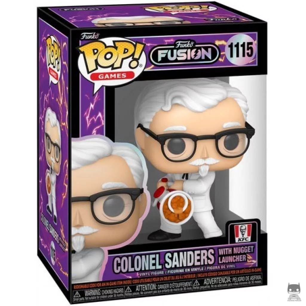 Colonel Sanders with Nugget Launcher Funko Pop! figure in its box