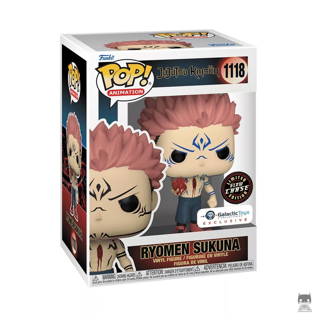 Sukuna with Heart (Chase & Glow in the Dark) Funko Pop! figure in its box
