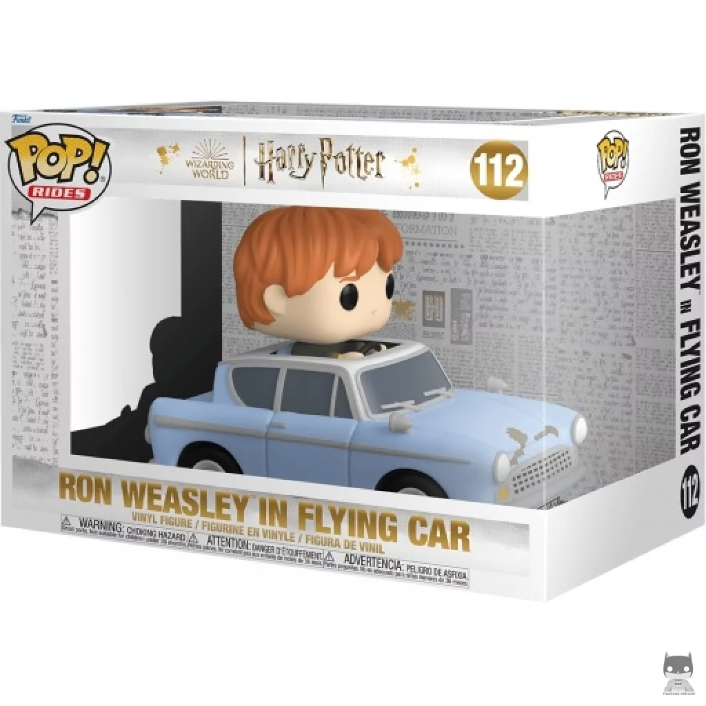 Ron Weasley in Flying Car Funko Pop! figure in its box