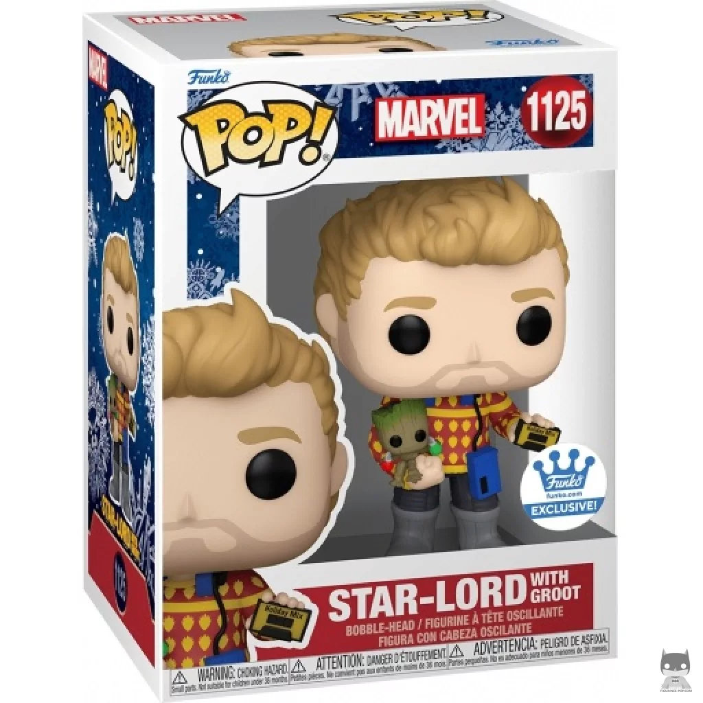 Star-Lord with Groot Funko Pop! figure in its box
