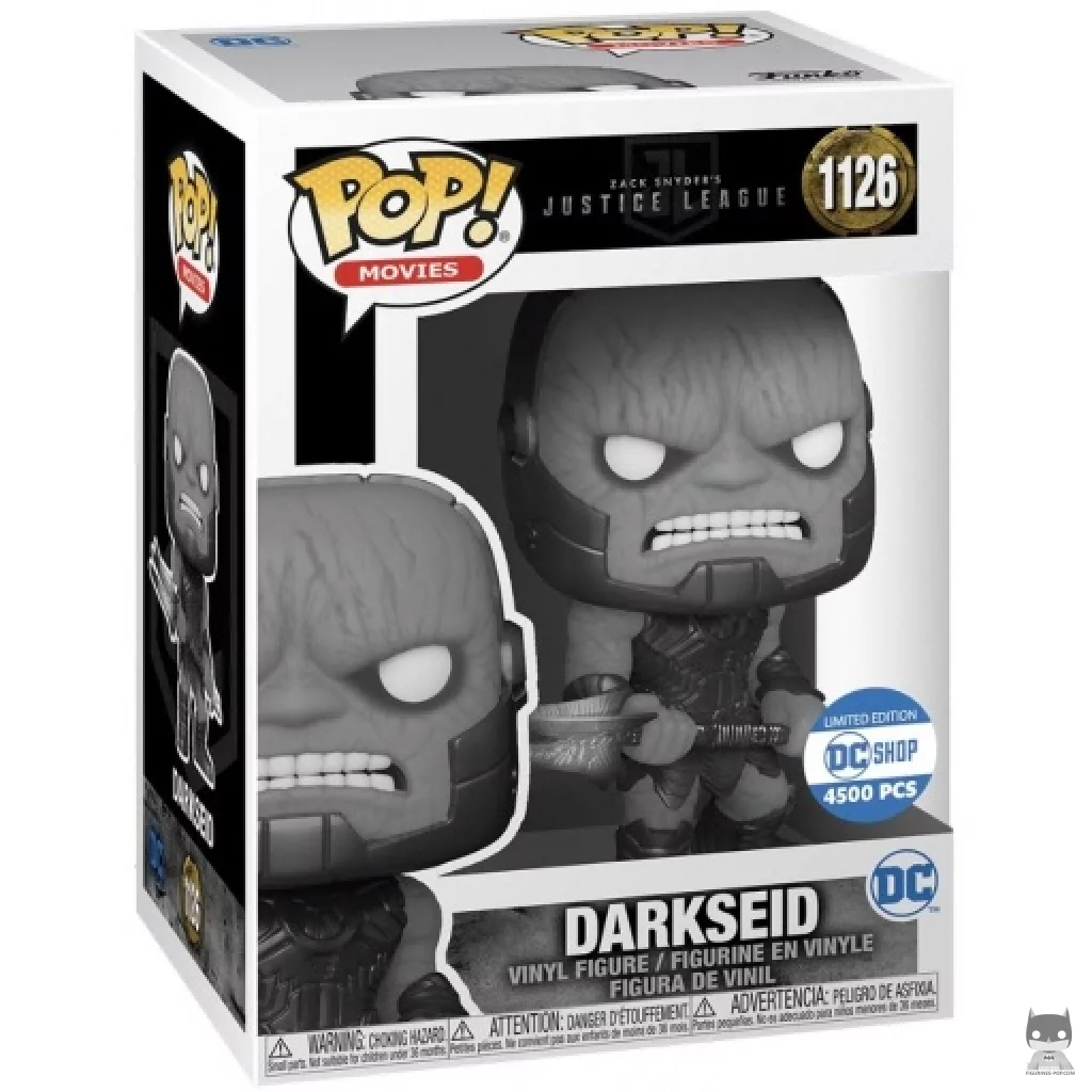 Darkseid (Black & White) Funko Pop! figure in its box