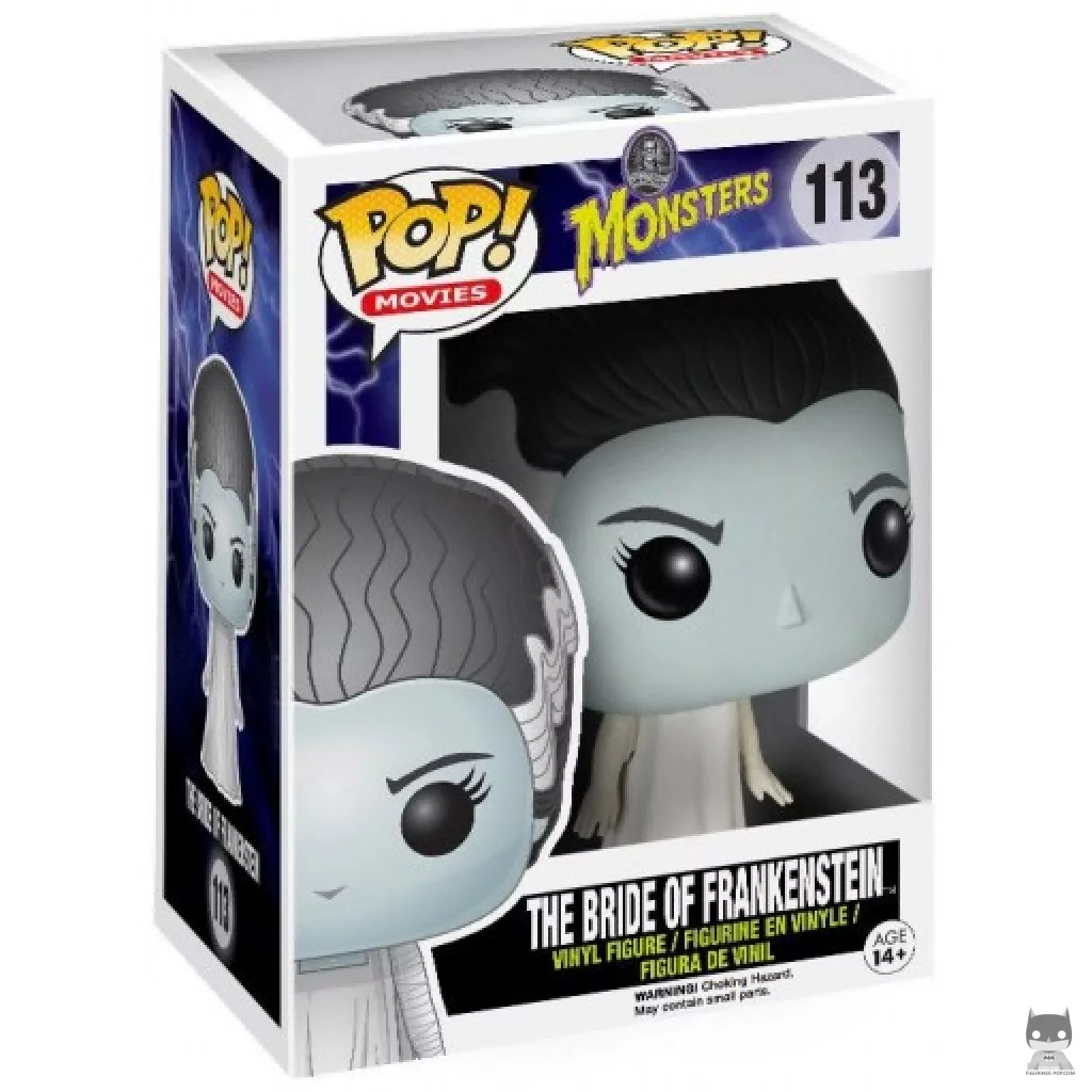 The Bride of Frankenstein Funko Pop! figure in its box