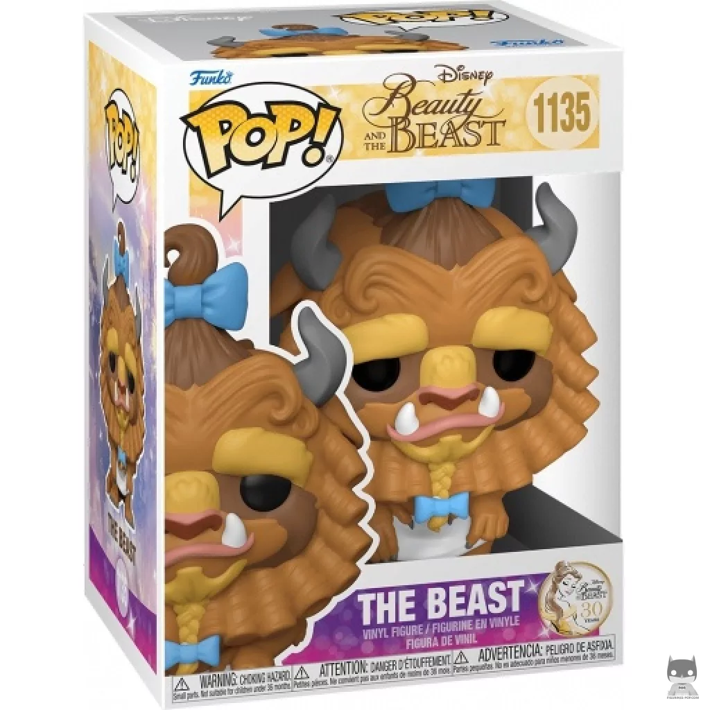 The Beast with Curls Funko Pop! figure in its box