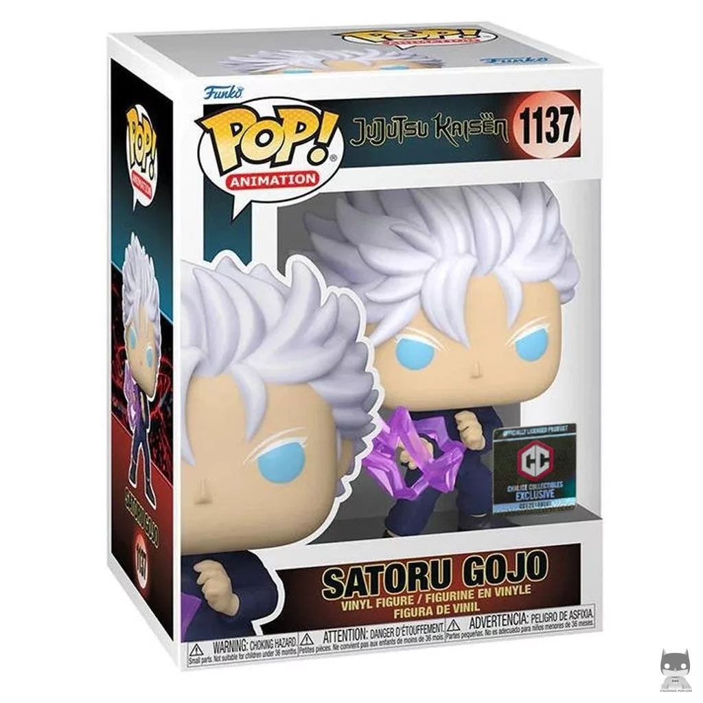 Satoru Gojo Hollow Purple Funko Pop! figure in its box