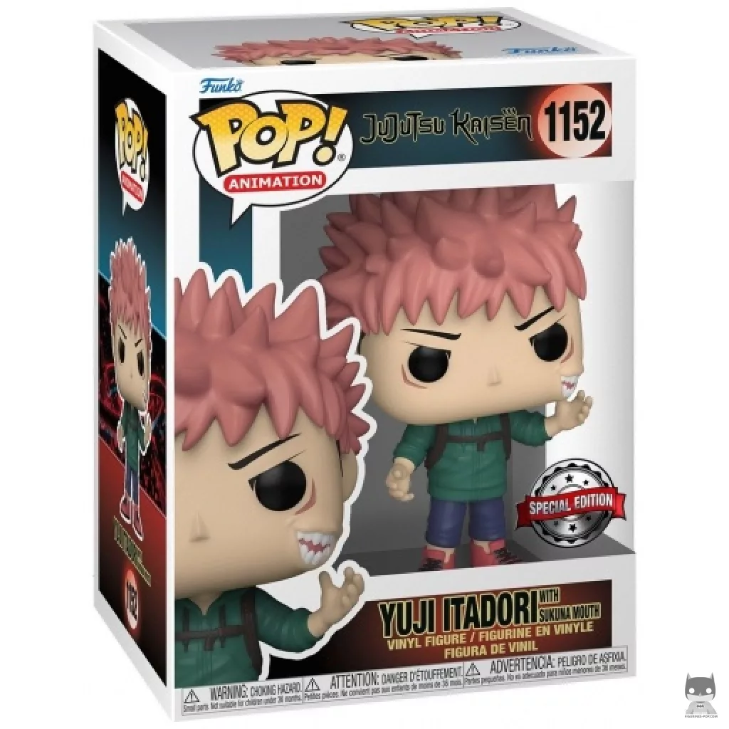Yuji with Sukuna Funko Pop! figure in its box