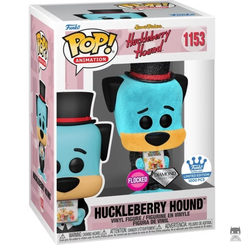 Huckleberry Hound (Flocked & Diamond Glitter) Funko Pop! figure in its box