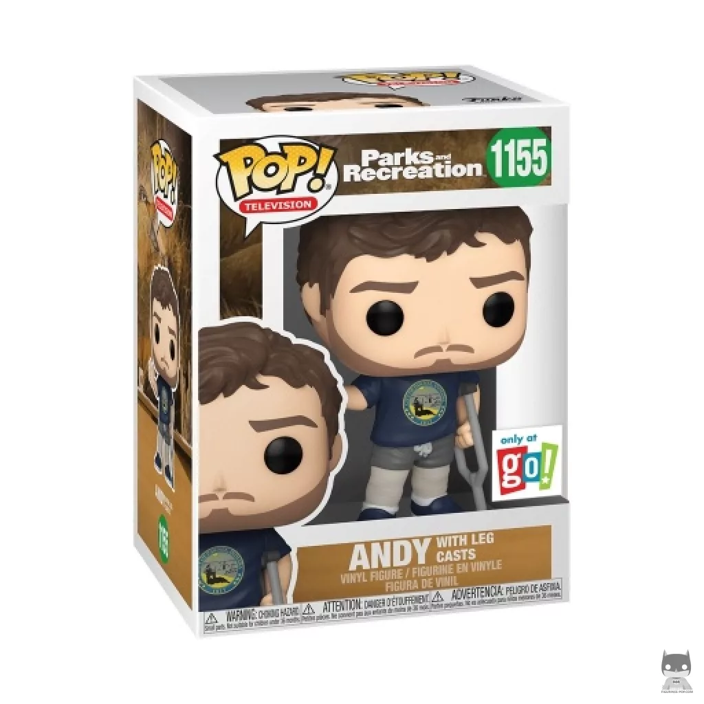 Andy with Leg Casts Funko Pop! figure in its box
