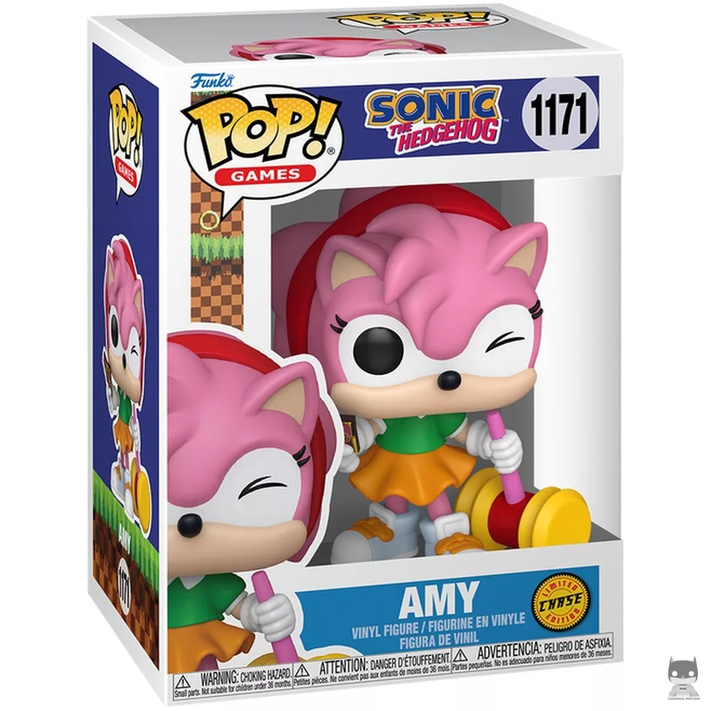 Amy Rose with Piko Hammer (Chase) Funko Pop! figure in its box
