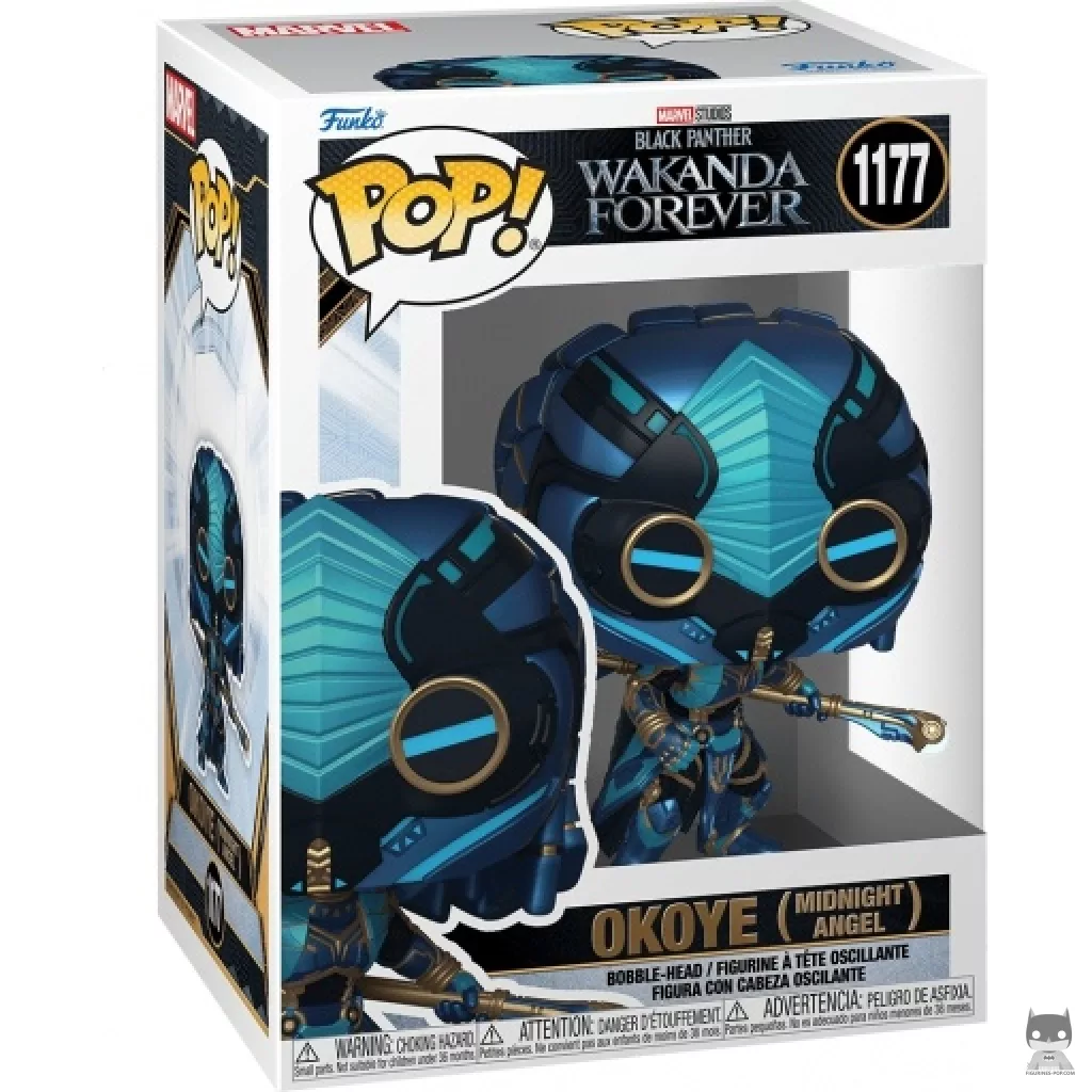 Okoye Midnight Angel Funko Pop! figure in its box