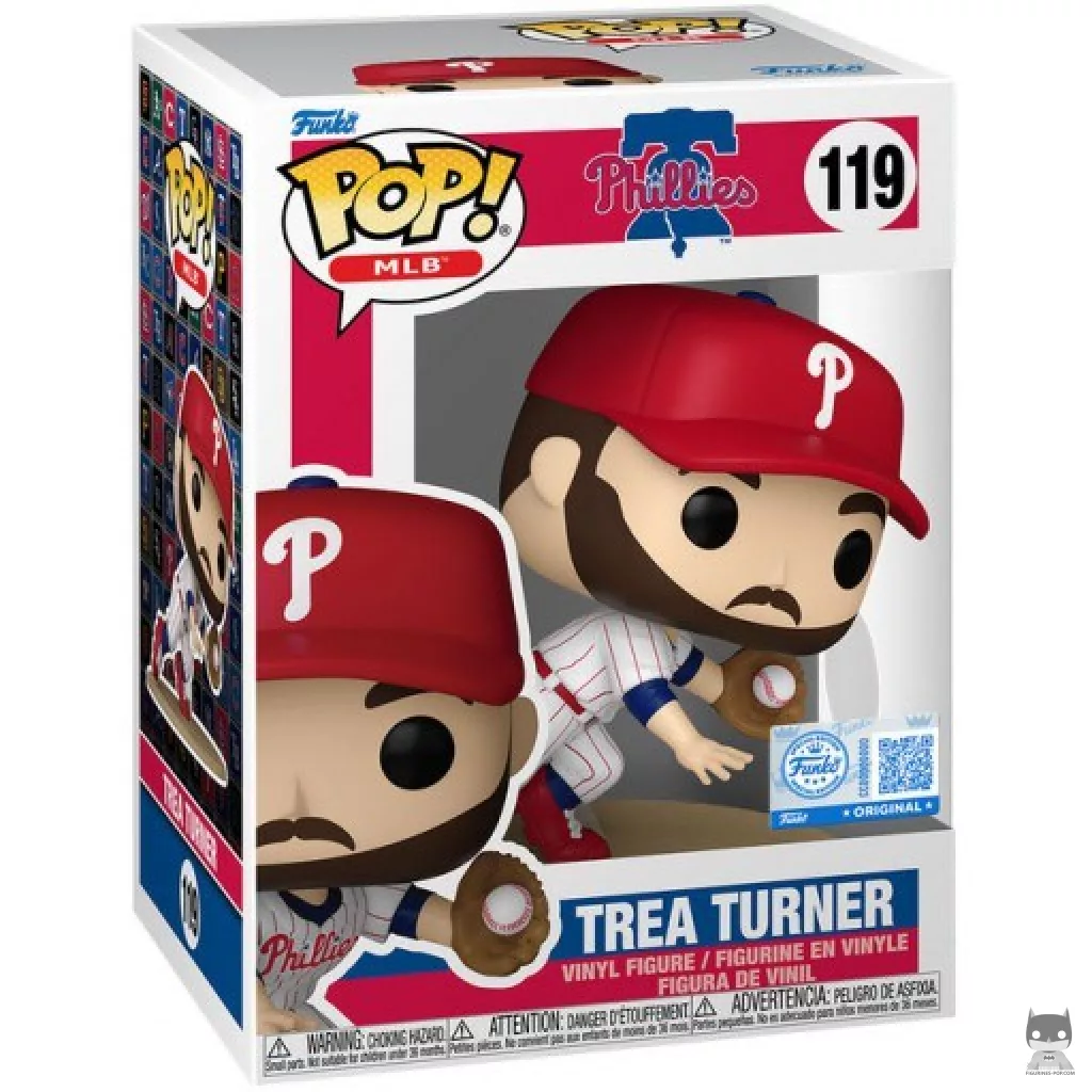 Trea Turner Funko Pop! figure in its box