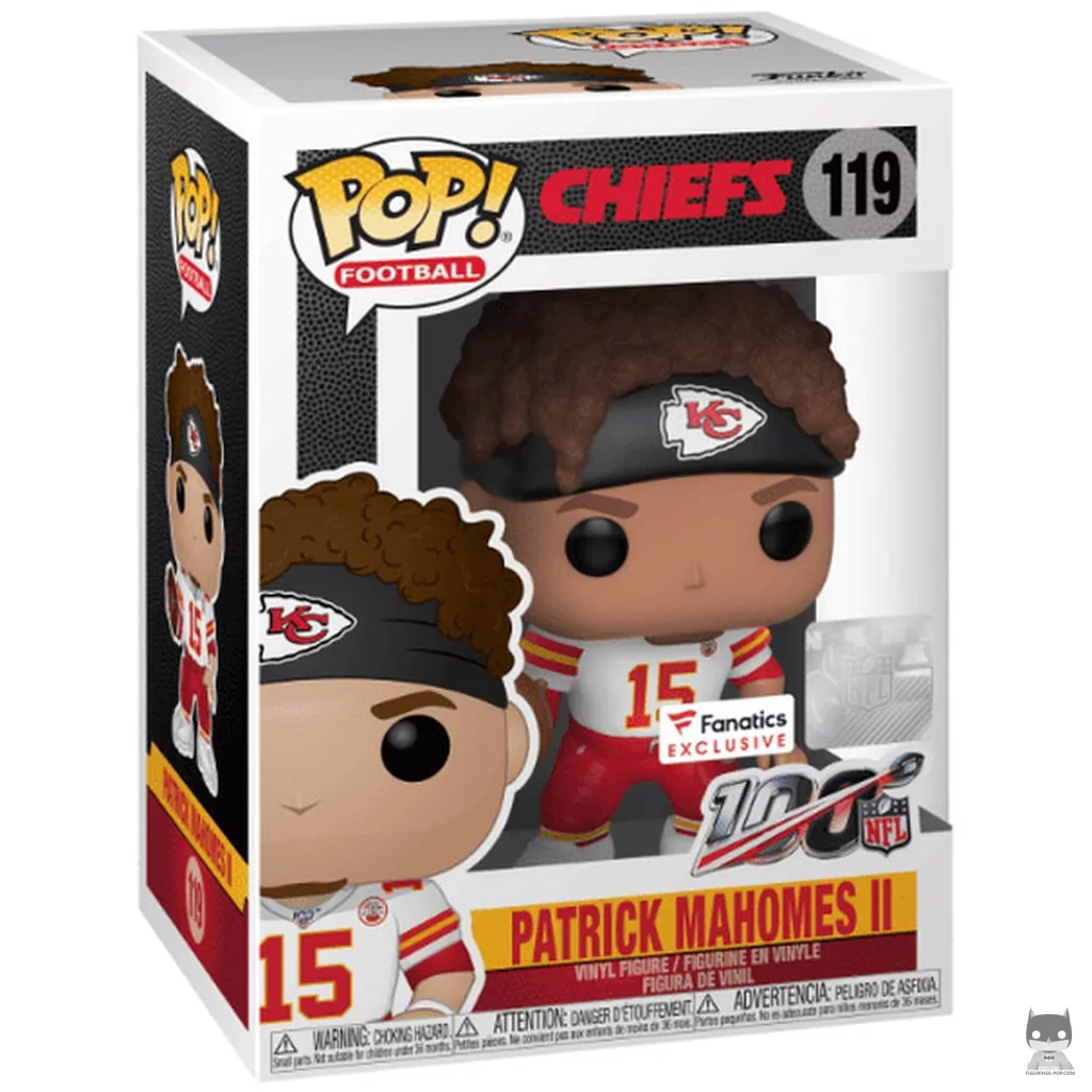 Patrick Mahomes II Funko Pop! figure in its box