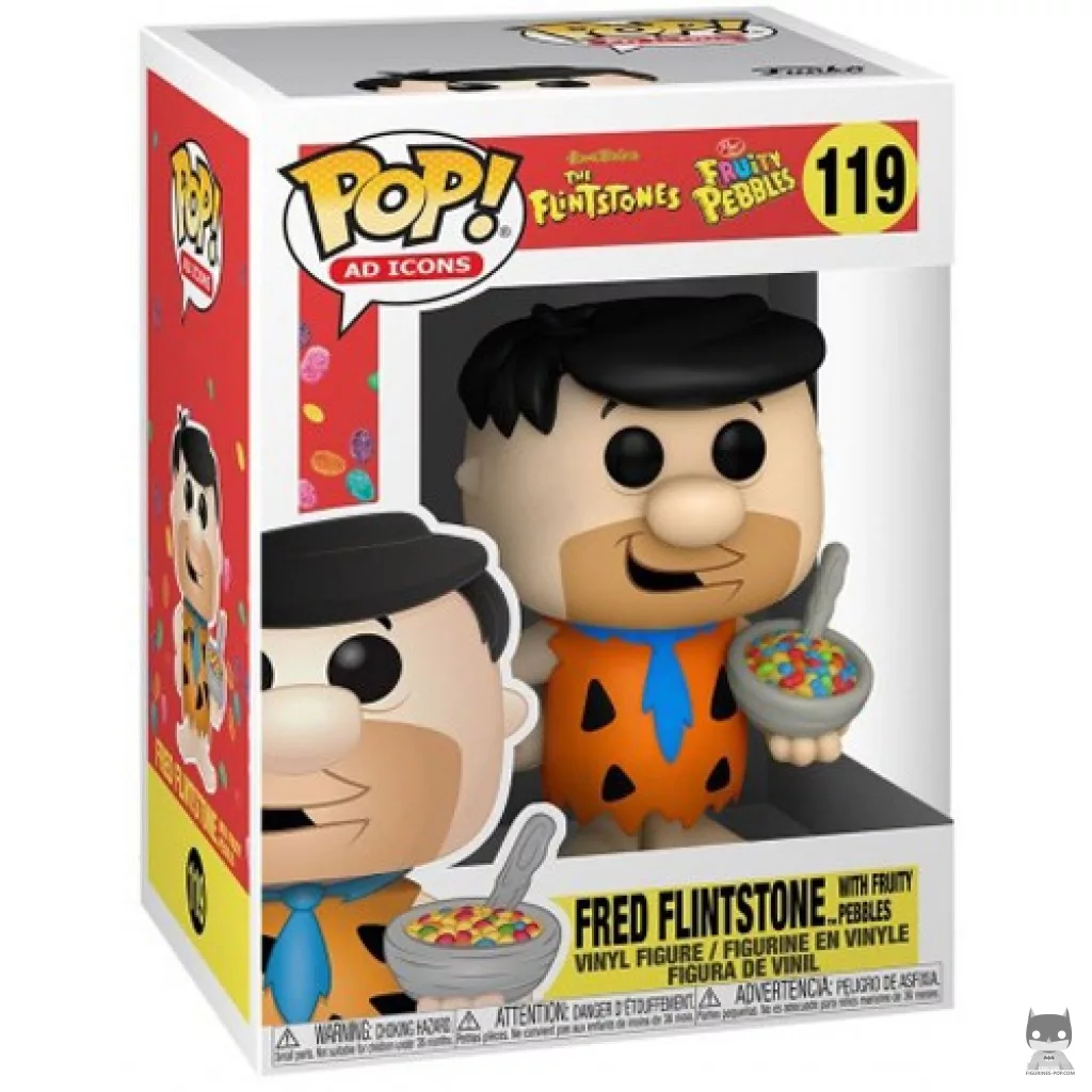 Fred Flinstone with Fruity Pebbles Funko Pop! figure in its box