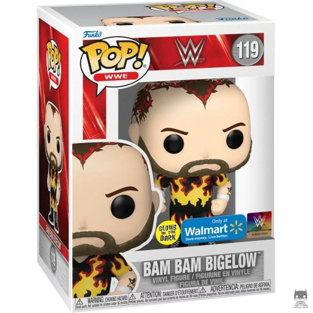 Bam Bam Bigelow (Glow in the Dark) Funko Pop! figure in its box