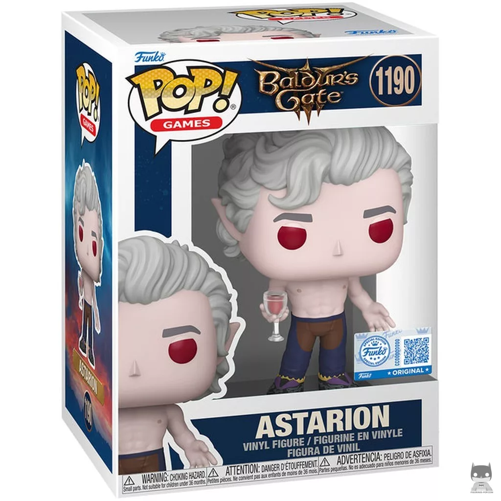 Astarion (shirtless) Funko Pop! figure in its box