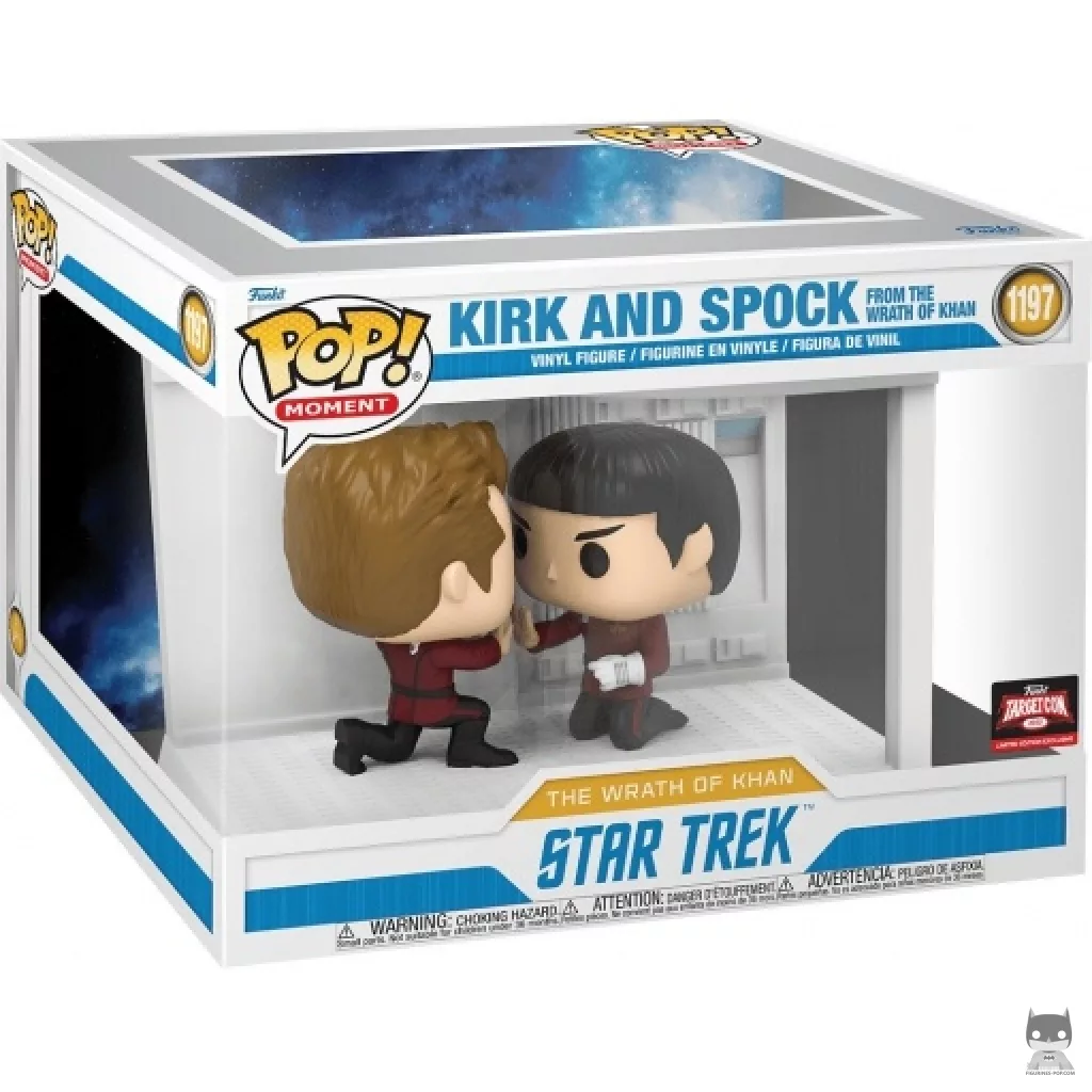 Kirk & Spock from the wrath of khan Funko Pop! figure in its box