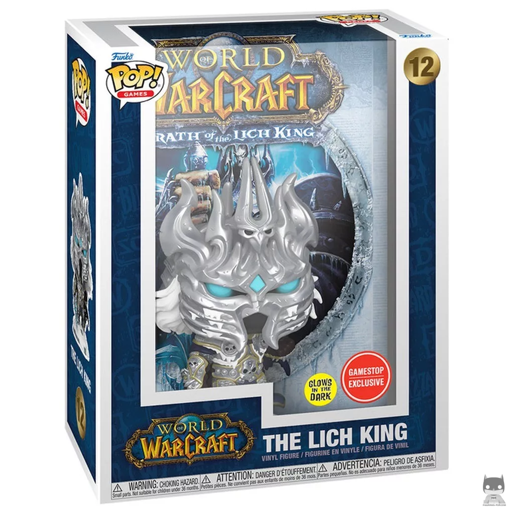 Lich King (Game Covers & Glow in the Dark) Funko Pop! figure in its box