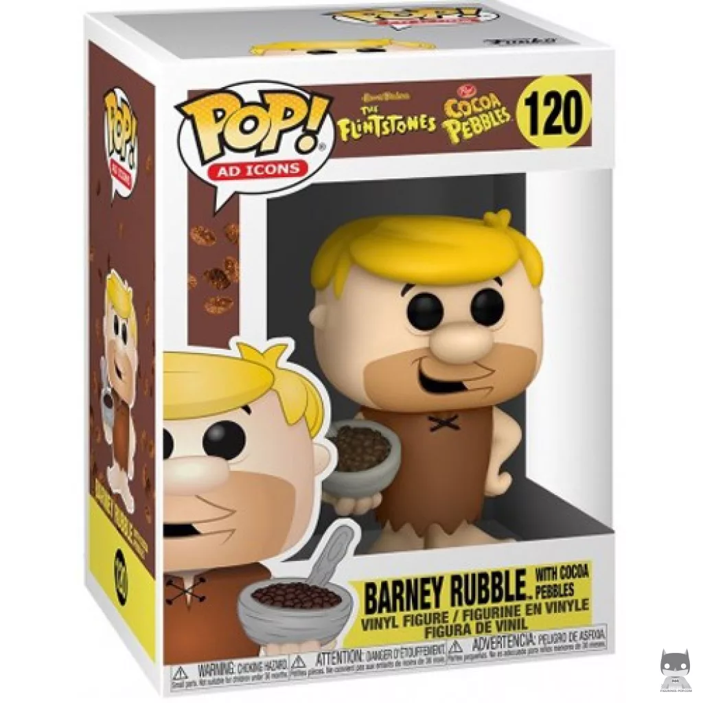 Barney Rubble with Cocoa Pebbles Funko Pop! figure in its box