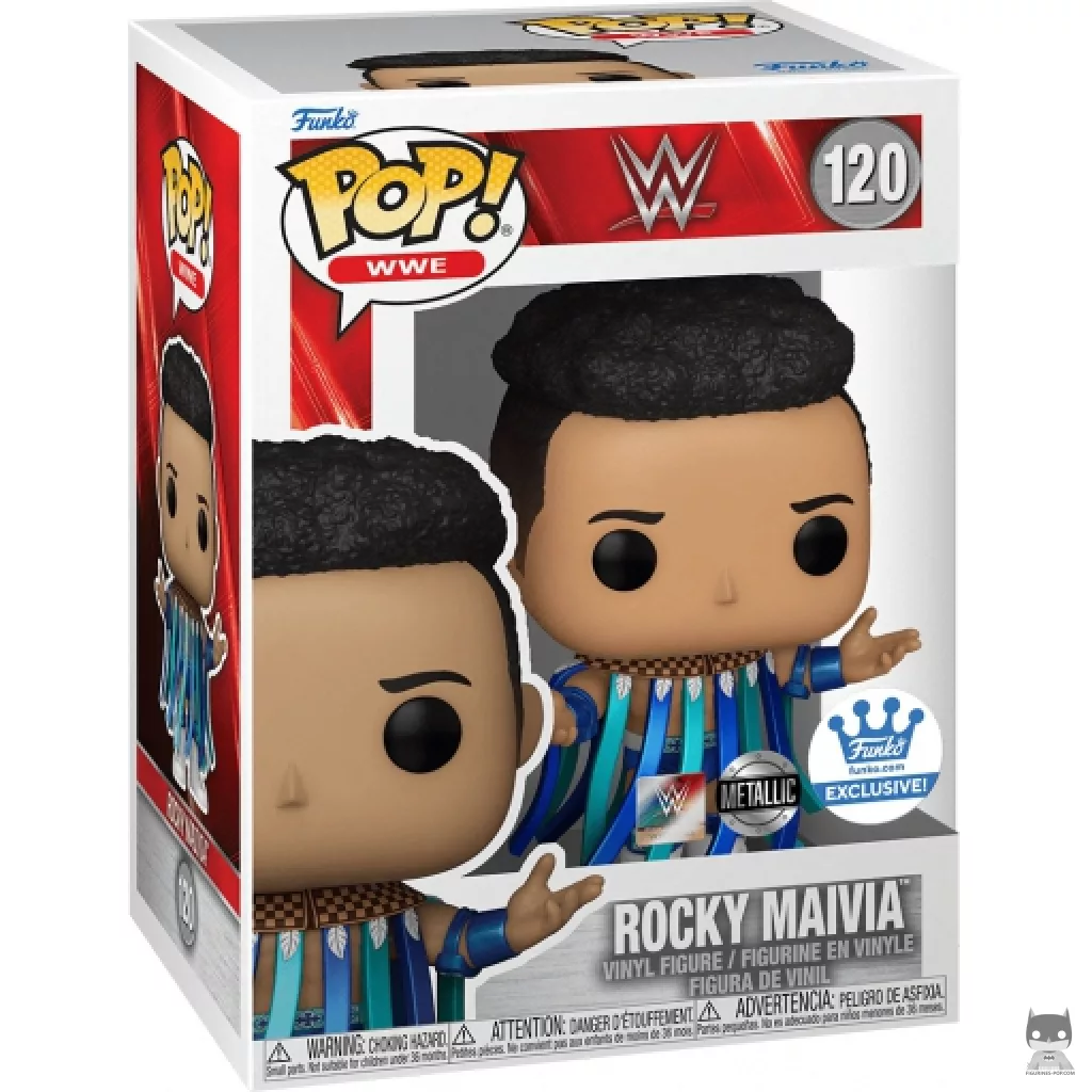 Rocky Maivia (Metallic) Funko Pop! figure in its box
