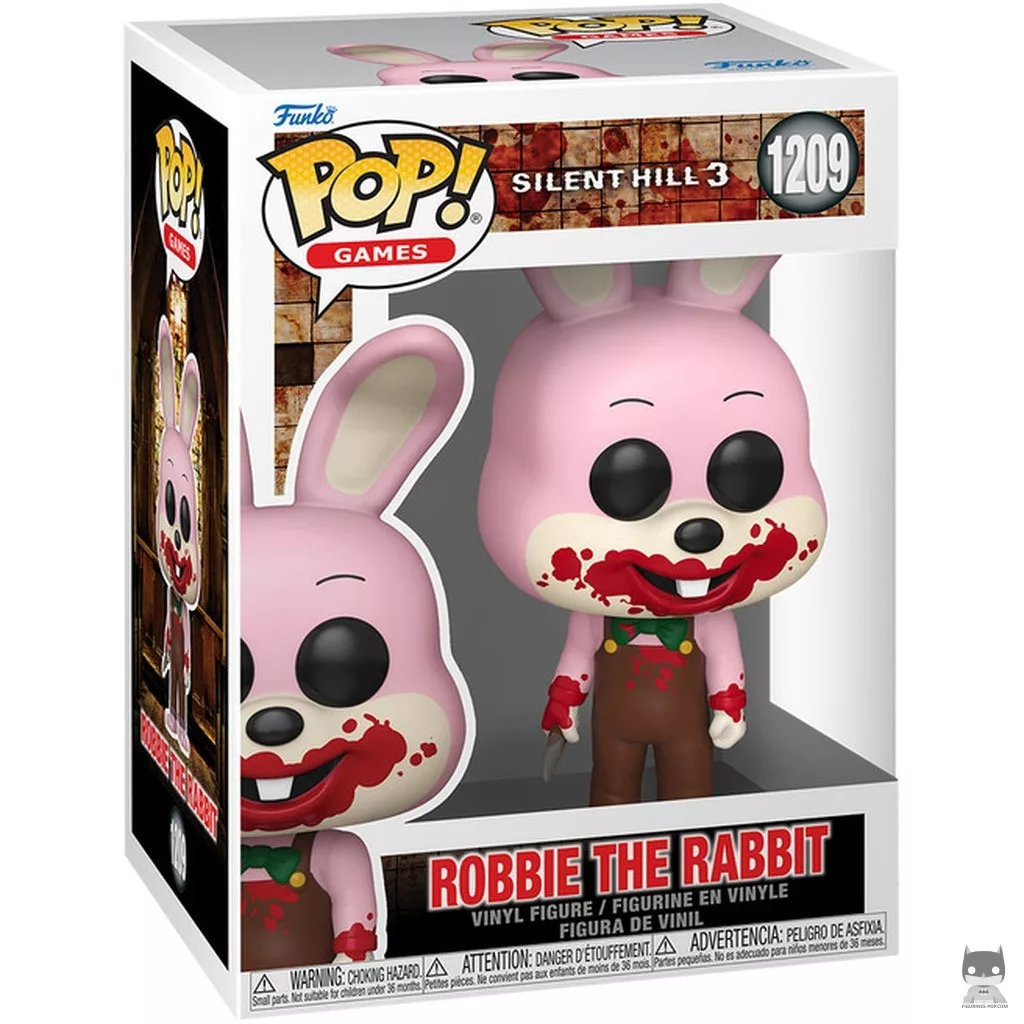 Robbie the Rabbit (Bloody) Funko Pop! figure in its box