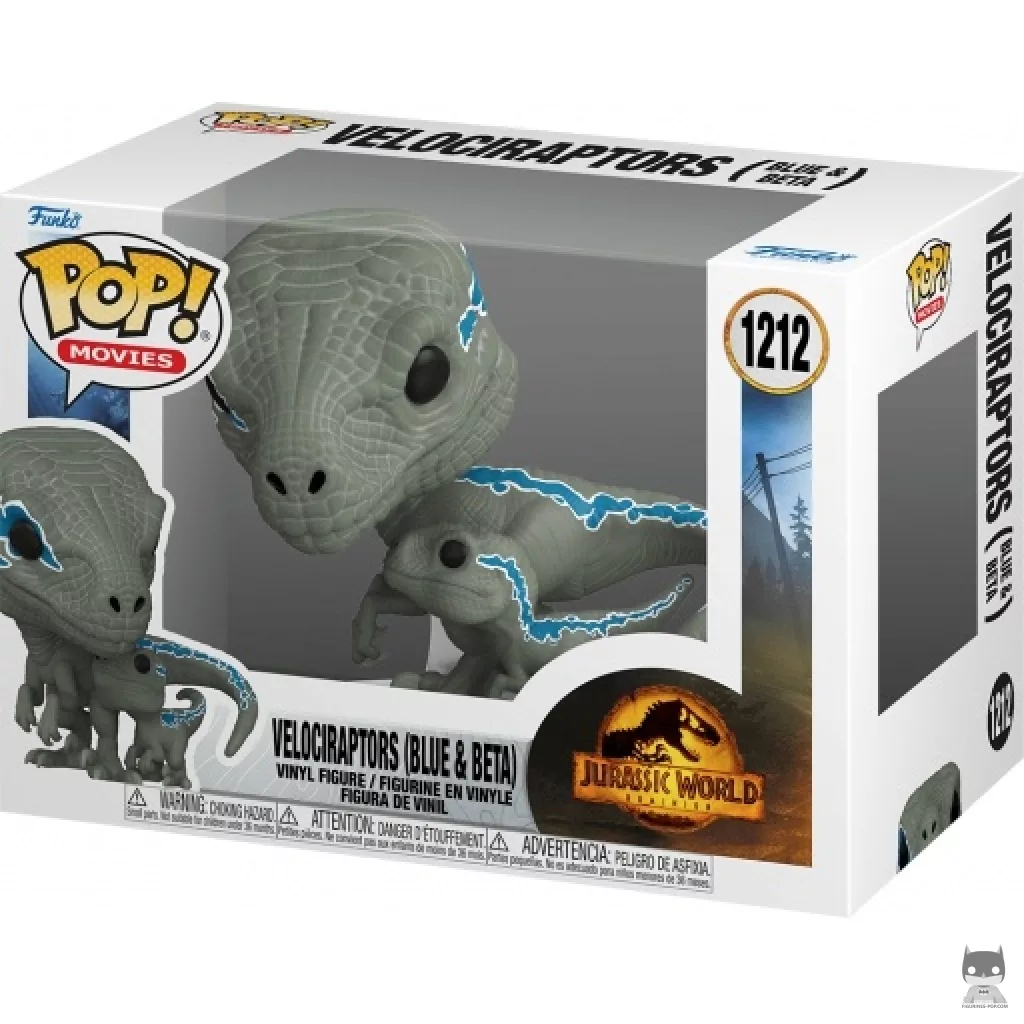 Velociraptors (Blue & Beta) Funko Pop! figure in its box