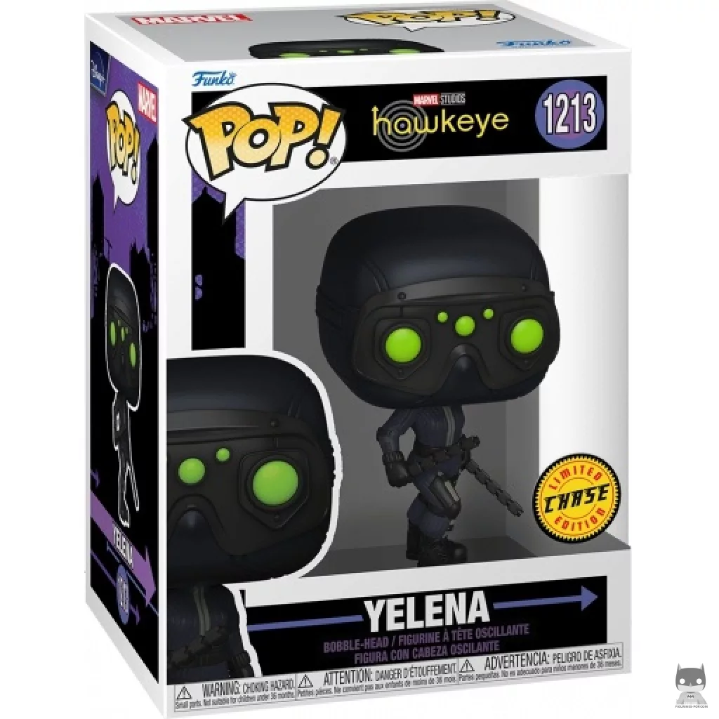 Yelena (Chase) Funko Pop! figure in its box